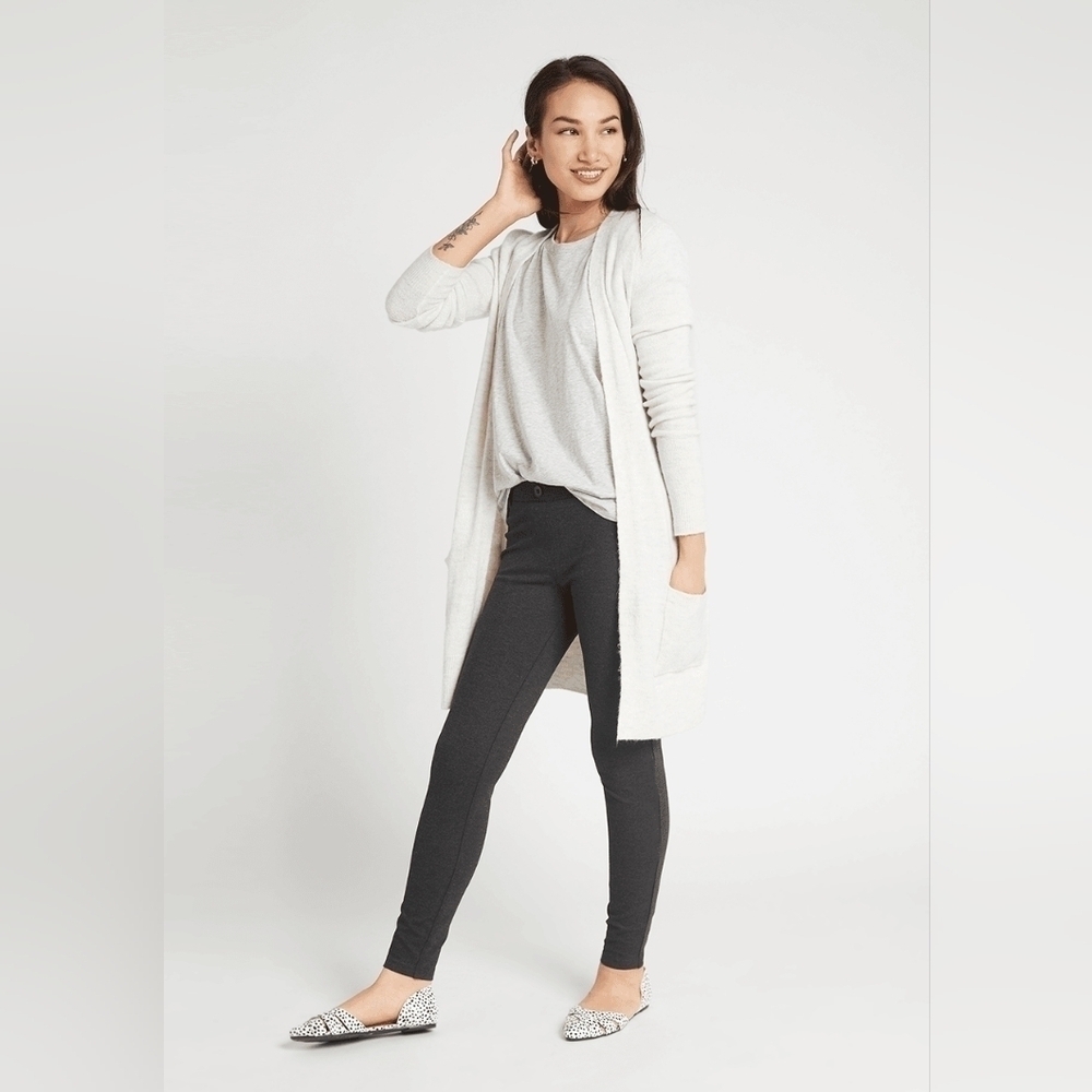 Beta Brand Skinny-Leg Classic Dress Pant Yoga Pants - charcoal gray